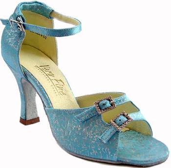 argentine tango shoes-Very Fine Dance Shoes-VF 1620 (adjustable)-Blue Flower