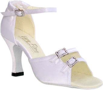 argentine tango shoes-Very Fine Dance Shoes-VF 1620 (adjustable)-White Satin