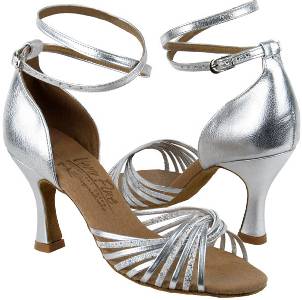 argentine tango shoes-Very Fine Dance Shoes-VF S1001-Silver Scale & Silver