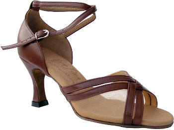 argentine tango shoes-Very Fine Dance Shoes-VF S9204-Dark Tan Leather