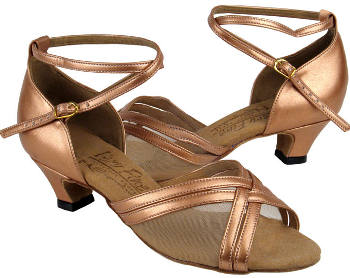 argentine tango shoes-Very Fine Dance Shoes-VF S9204-Copper Nude Leather 1.2 inch cuban heel