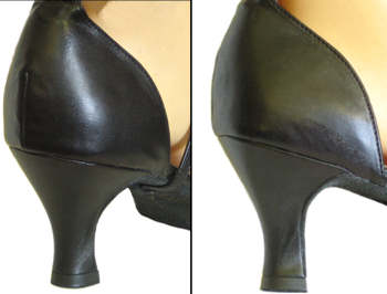 argentine tango shoes-Very Fine Dance Shoe-VF 9691-Example of 2.5 inch (6.5cm) Low Heel