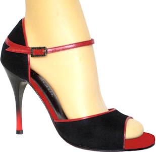 argentine tango shoes-Vida Mia-Perla Negra-black stone buckles